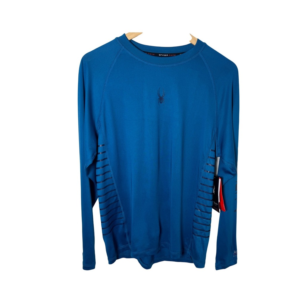 Spyder Swim Rash Guard‎ UPF 30+ Quick Dry Long Sleeve Surf Shirt S